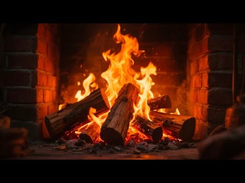 Relaxing Crackling Fireplace 4K ~ Holiday Yule Log Christmas Ambience (No Music)