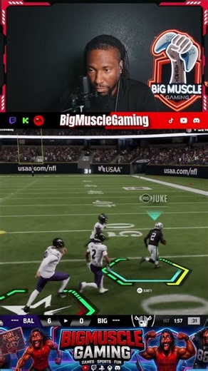 Juked the WHOLE Ravens defense 😤 #Madden27 #Shorts