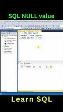 SQL Tutorial: How NULL value actually works in SQL? #SQLTutorial #SQLTips