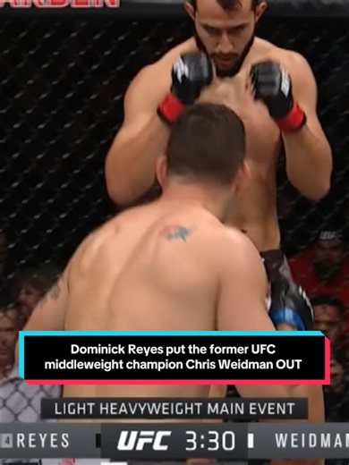 Dominick Reyes put the former UFC middleweight champion Chris Weidman OUT 😮 #UFC333 #MMA #Boxing #UFC #KO