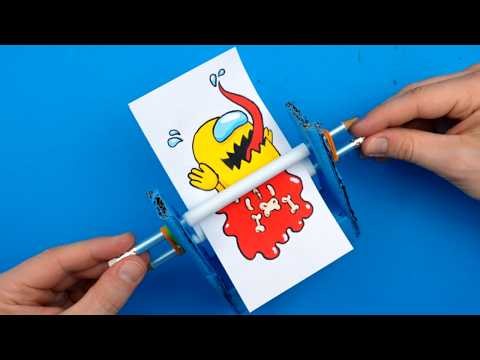 10 CRAZY Among Us Paper Crafts + How to Make Them! 🔥