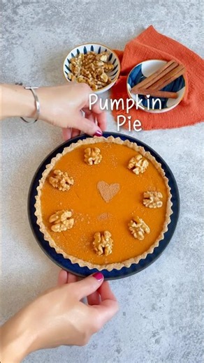 Vegan Pumpkin Pie 🧡 Gluten free & refined Sugar free✨