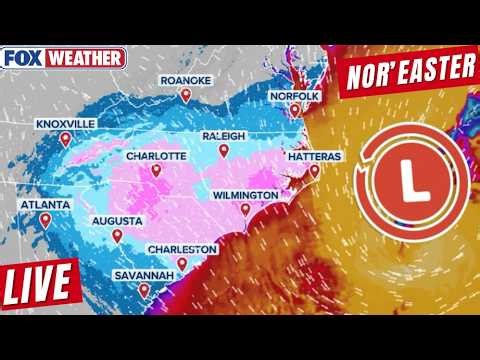 LIVE Coverage Tracking Rapidly Intensifying Nor'easter Bomb Cyclone Off Carolinas | FOX Weather