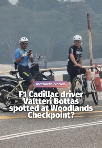 F1 driver Valtteri Bottas was apparently spotted at the Woodlands Checkpoint around 2:30pm today (Oct. 7), according to dashcam footage provided by Mothership reader Naufal Rohmat. The 37-year-old Finnish driver travelled roughly 350km from Kuala Lumpur to Singapore on a gravel race bicycle. Speaking to Mothership, Naufal said he had been following Bottas’ journey and immediately recognised the F1 driver as he rode past. “I was super surprised. I was stuck in the jam heading home.” Video from Na