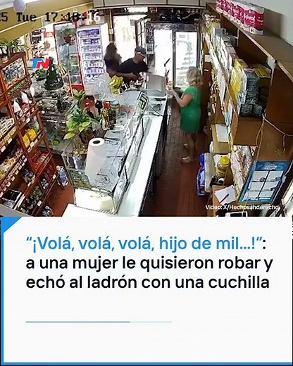 Una mujer echó al ladrón con una cuchilla: "¡Volá, volá, hijo de mil...!"