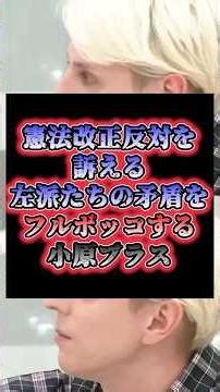 「辻褄合わないよね？」憲法改正反対を訴える左派たちの矛盾をフルボッコする小原ブラス