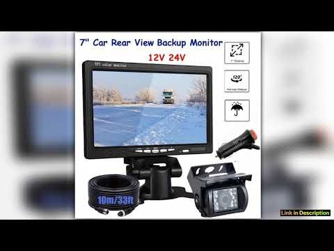 7 TFT LCD Monitor 4Pin 18 IR LEDs Night Vision Backup Parking Rear View CCD Camera System1224V For