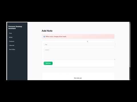 Personal Desktop Assistant