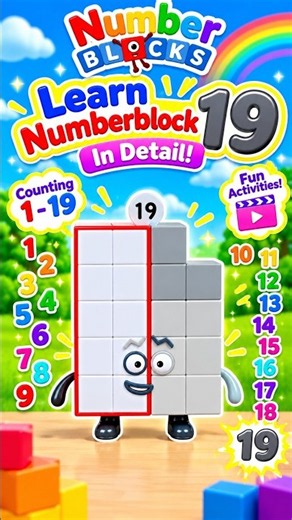 Numberblock 19 Fun Learning | Learn Numbers with Numberblocks Toys & Mathlink Cubes #numberblocks
