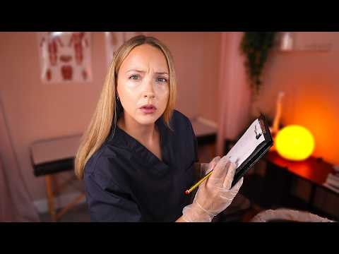 ASMR Injury Physiotherapy | concerned assessing, body touching, notes, movement, soft spoken