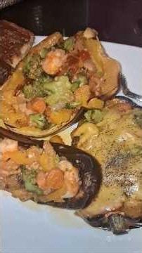 #stuffed #squash #fresh #vegetables #shrimp #easyrecipe #lidl #airfryerrecipes #fallfavorites