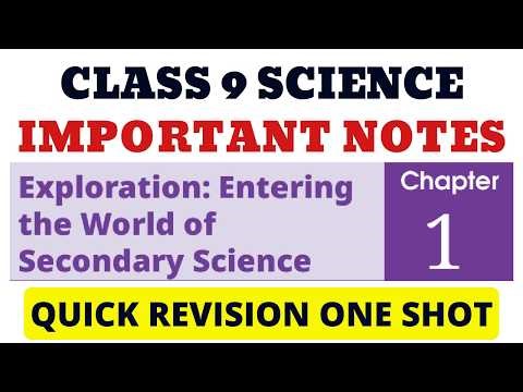 Best Notes Class 9 Exploration: Entering the World of Secondary Science | Class 9 Exploration Notes
