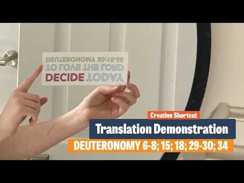 Object Lesson on Transformation | MOSES TRANSLATION DEMONSTRATION