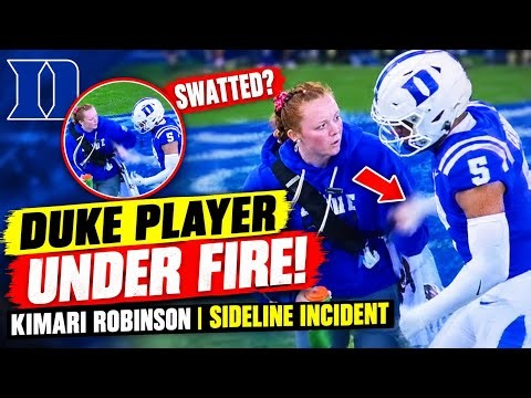 KIMARI ROBINSON SWATS TRAINER? Duke Football Player Under Fire After Viral Sideline Incident