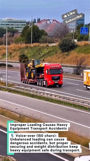 Improper Loading Causes Heavy Equipment Transport Accidents #Transport #HeavyEquipment #Logistics