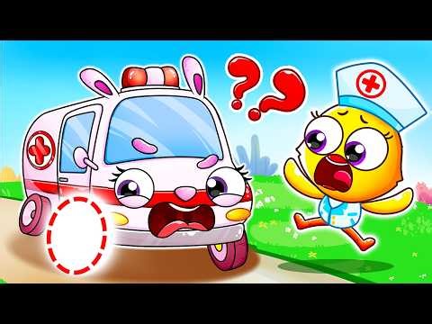 Wheels on the Ambulance | Ambulance Lost Wheel + Boo Boo Song | Funny Kids Songs by Lamba Lamby