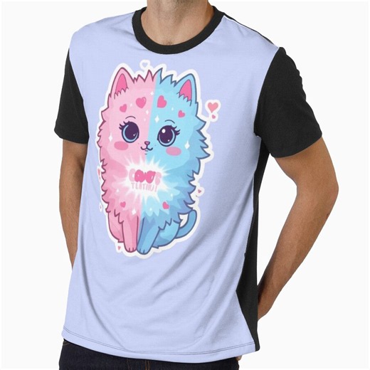 Cotton Candy Cat Kawaii Sticker by Stylestickers55 | PulzeTees