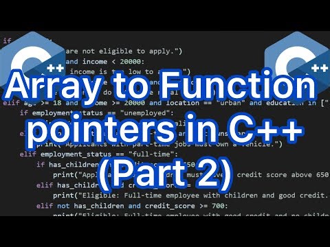 How to work with array to function pointers in C++ (Part 2)?
