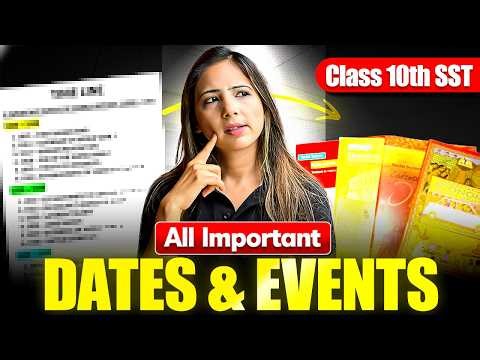 Class 10 SST 🔥 | All Important Dates & Events | Reema Maam