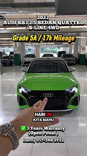 🇲🇾 2023 AUDI RS3 2.5 SEDAN QUATTRO S-LINE 4WD 🇯🇵 𝗝𝗮𝗽𝗮𝗻 𝗜𝗺𝗽𝗼𝗿𝘁𝘀 𝗖𝗮𝗿 / 𝗥𝗲𝗰𝗼𝗻 𝗨𝗻𝗿𝗲𝗴𝗶𝘀𝘁𝗲𝗿𝗲𝗱 (𝗕𝗮𝗻𝗸 𝗿𝗲𝗯𝗮𝘁𝗲 𝟮.𝟯% 𝗼𝗻𝗹𝘆 ) ✨ Monthly instalment (RM 3.2k) ✅MILEAGE 17,000 Km ONLY 🌟Auction Report: 5A 😍OFFER PRICE RM 310k onlyyy ✅ 3 YEARS WARRANTY (Open Penal) ✅ FAST LOAN N SENANG LULUS ✅ FREE CHECK LOAN ✅ MORE FREE GIFT 📍 Location: Damansara, KL 📲 Danny 0l7-348 3932 #audi #rs3 #japanimport #review #viral