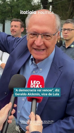 "A DEMOCRACIA VAI VENCER", DIZ GERALDO ALCKMIN, VICE DE LULA