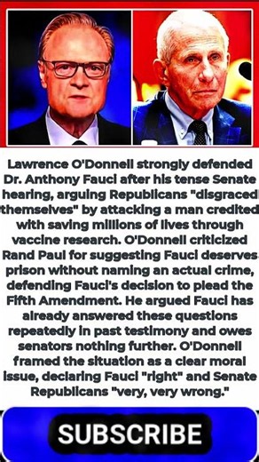 Lawrence O’Donnell Defends Anthony Fauci Against ‘Disgraced’ Republicans