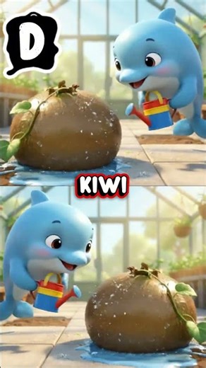 A B C D Alligator Bear Cobra Dolphin Apple Banana Orange Kiwi | Kids Fruit Swim & Smoothie Fun