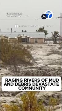 Portion of Wrightwood slammed by feet of mud, inundating cars and homes