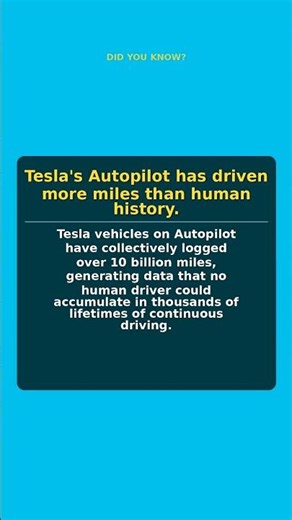 Tesla's Autopilot has driven more miles than human history.