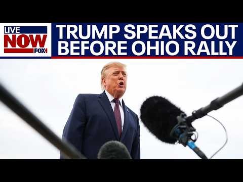 WATCH: President Trump speaks to the media ahead of rally in Ohio