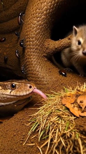 Python POV: Camera Mounted Snake Exploring Underground Tunnel