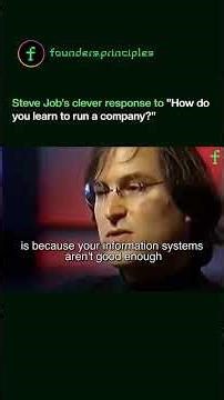 Steve Job's clever response to "How do you learn to run a company?"