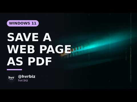 How to Save a Web Page as a PDF in Windows 11 (Edge)
