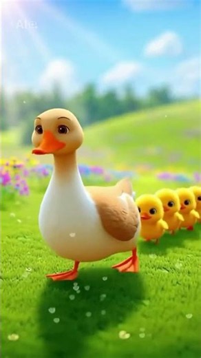 The cute duck babies follow her mumma #ai #aivideo #crazy #usa #usashorts #funny #livewallpaper