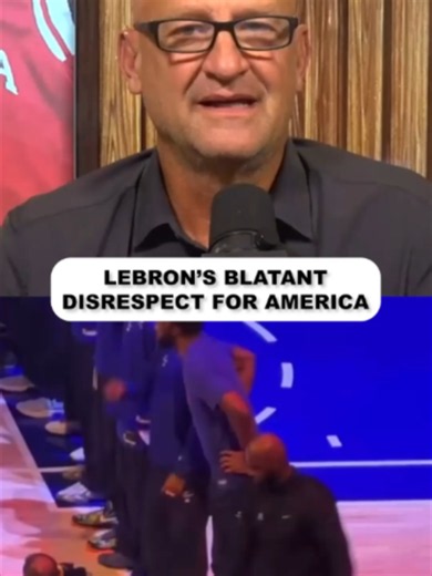 LeBron James practicing his golf swing during the national anthem did NOT sit well with @dandakich 😳 #outkick #nba #basketball #lebronjames #nationalanthem