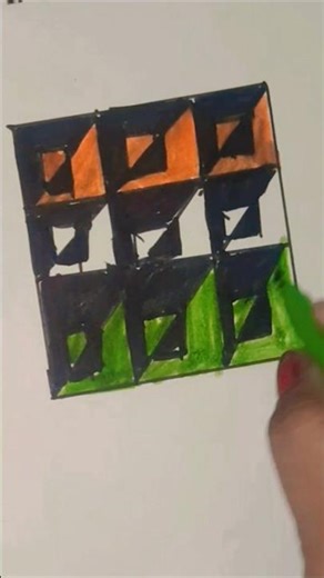 Easy and unique 3D illusion #short video #shorts #illustration #illusion #viralshorts