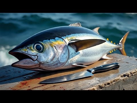 Everyday of My Life ❗🔥 Exploring Sorong Fish Market live broadcast of yellowfin tuna cutting