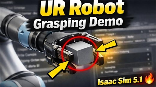 UR Robot Simple Grasp | Isaacsim 5.1 | Sanjuna Mariam Mathews