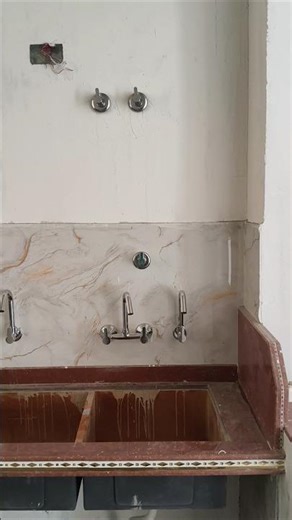 Double sink modular kitchen All cp fitting installation #trendingshorts. Please like and subscribe 🙏