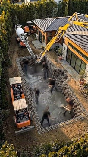 Complete Home Backyard Pool Transformation 💦 #pool #home #garden #backyard #gardening #diy