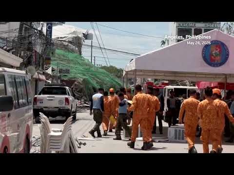 Rescuers search for survivors after Philippine building collapse