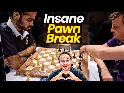 The most amazing pawn break you will see | Arjun Erigaisi vs Hans Niemann