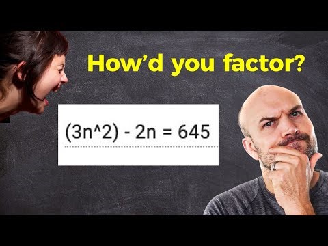 3n² - 2n = 645 | Factoring Technique for Large Coefficients