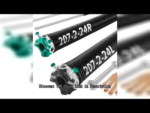 SucceBuy Garage Door Torsion Springs Pair Cycles Electrophoresis Black Coated for Replacement Garage