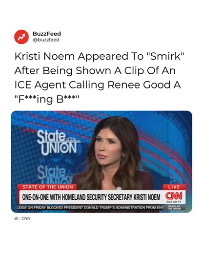 In a new interview with Jake Tapper on CNN, Kristi Noem was asked about her assertion shortly after the killing that Renee was a "domestic terrorist." He read Noem's account: "[ICE] were attempting to push out their vehicle, and a woman attacked them and those surrounding them and attempted to run them over and rammed them with her vehicle." However, Tapper replied, "That's not what happened. We all saw what happened." "It absolutely is what happened," Noem insisted. When Tapper then asked how N