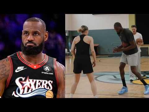 KD defends LeBron joining 76ers & trolls Perk after workout with Paige Bueckers