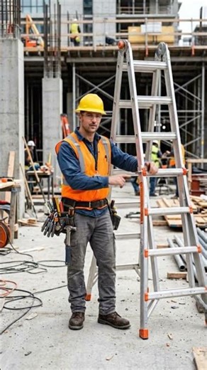 Use Ladders on Stable and Level Ground #safetyfirst #ladder #shorts #worksafety