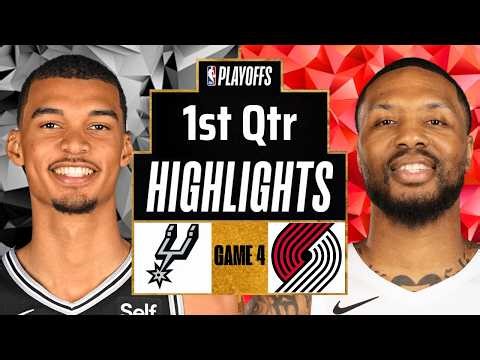 Spurs vs Blazers Highlights today 1st Qtr | Apr 26 | 2026 NBA Playoffs full game Highlights