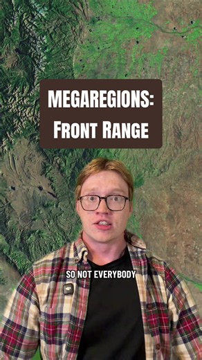 America's little belt of mountainside cities is the least populous megaregion. But that doesn't mean it's the least interesting! #colorado #denver #newmexico #wyoming #geography