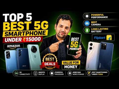 Top 5 Best 5G Phones Under 15000 in Flipkart/Amazon Sale 2026 | 15000 mein konsa phone lein?